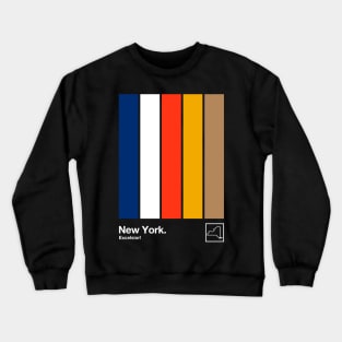 New York State Flag  // Original Minimalist Artwork Poster Design Crewneck Sweatshirt